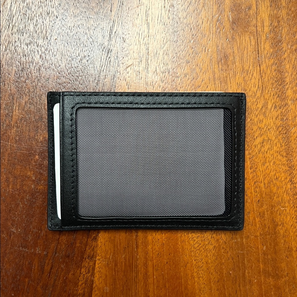 Lacoste Black Leather Card Holder - Picture 2 of 3